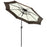 2.7m Garden Parasol Umbrella with 8 Metal Ribs, Tilt and Crank, Outdoor Sunshades for Garden, Patio, Beach, Yard, Coffee