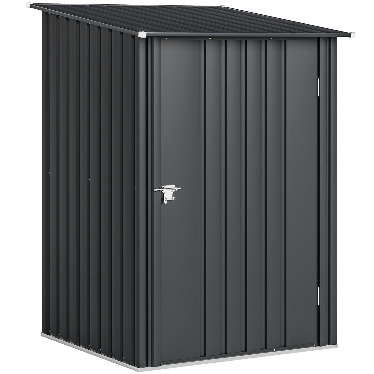 3.3ft x 3.4ft Outdoor Storage Shed Steel Garden Shed w/ Lockable Door