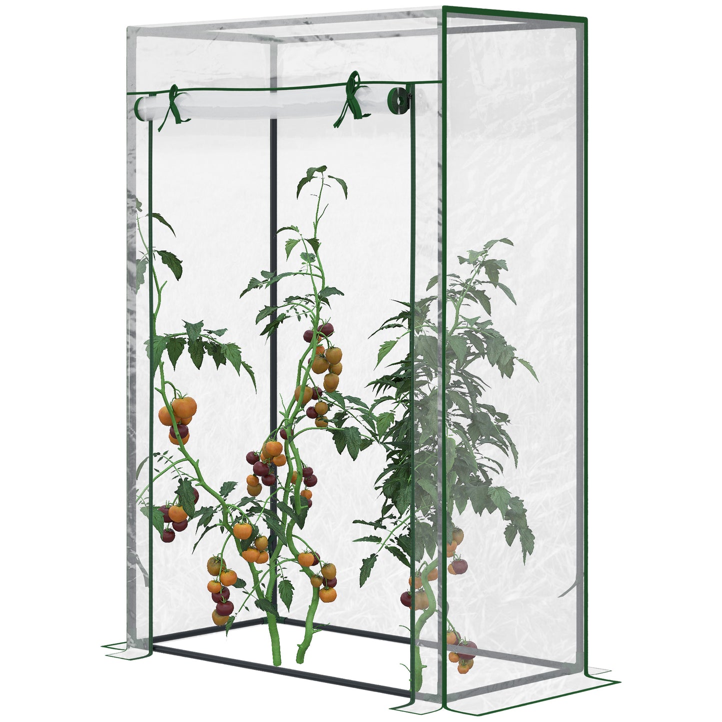 100 x 50 x 150cm Greenhouse w/ Zipper Roll-up Door Outdoor Transparent