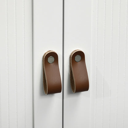 kleankin Bathroom Under Sink Cabinet with Adjustable Shelf, White