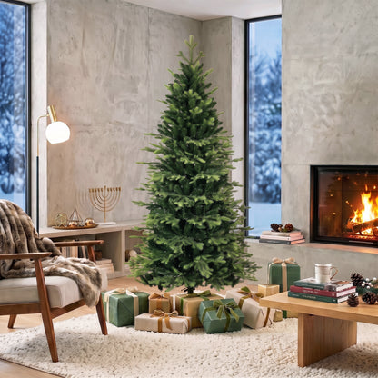 Geneva Fir Hinged Xmas Tree with 1610 Branch Tips, Green
