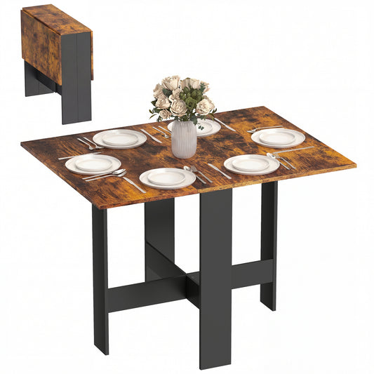 Wooden Folding Table Writing Desk Rustic Brown