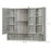 kleankin Bathroom Mirror Cabinet, Wall Mounted Storage Cabinet with Adjustable Shelves, 3 Doors and Cupboards, Grey