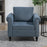 Vintage Accent Chair, Tufted Upholstered Lounge Armchair Single Sofa Chair with Rubber Wood Legs, Rolled Arms, Blue