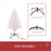 3 Feet Prelit Artificial Christmas Tree with Fiber Optic LED Light, Holiday Home Xmas Decoration, White