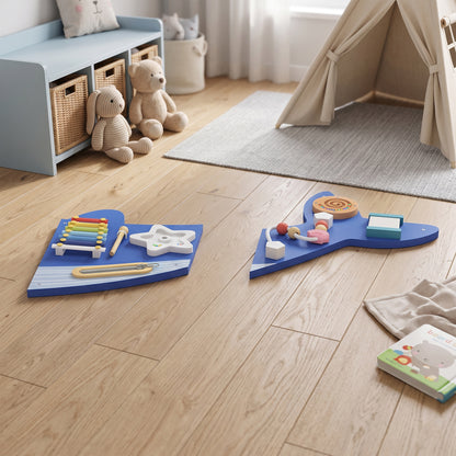 Whale Activity Wall Busy Board, 13 in 1 Montessori Inspired Toys