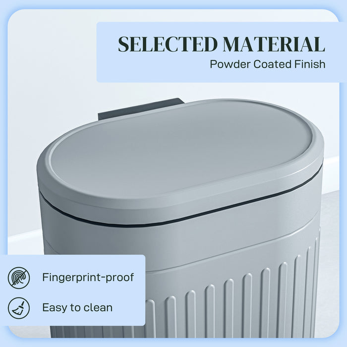 20L Pedal Bin, Metal Kitchen Bin with Soft-close Lid, Grey