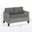 Rattan Sofa with Cushions, 2 Seater Garden Furniture, Light Grey