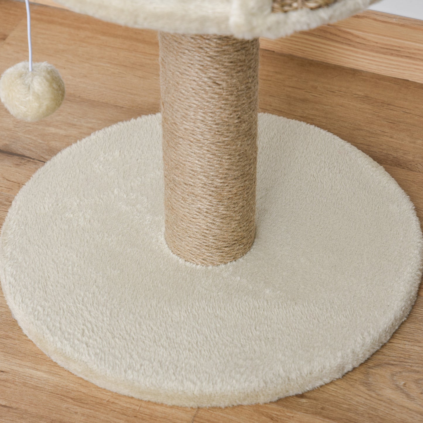 Cat Tree for Indoor Cats Kitten Tower Activity Center Climbing Stand Furniture with Scratching Posts Dangling Ball Perch Beige