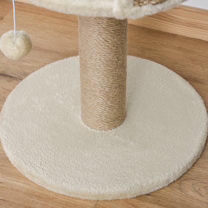 Cat Tree for Indoor Cats Kitten Tower Activity Center Climbing Stand Furniture with Scratching Posts Dangling Ball Perch Beige