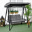 2 Seater Garden Outdoor Swing Chair Hammock w/ Adjustable Canopy