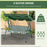 3 Seater Garden Swing Seat Chair Outdoor Bench with Adjustable Canopy and Metal Frame, Green Stripes