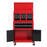 Tool Chest, Metal Tool Cabinet on Wheels with 6 Drawers, Pegboard, Top Chest and Roller Cabinet Combo, 61.6 x 33 x 108cm, Red