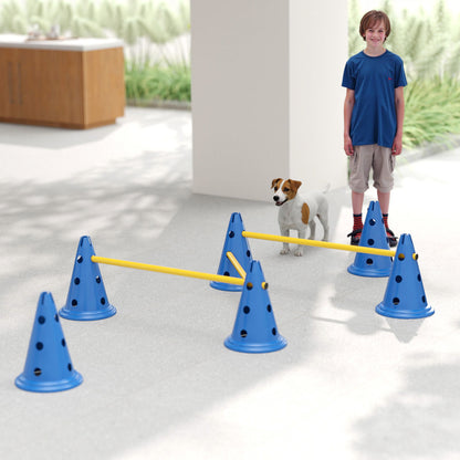 Dog Agility Equipment Set, Three-Piece Adjustable Height Jumping