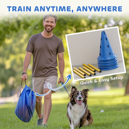 Dog Agility Equipment Set, Three-Piece Adjustable Height Jumping