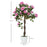 Set of 2 90cm Artificial Rose Tree, Fake Decorative Plant, Purple