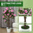 Set of 2 90cm Artificial Rose Tree, Fake Decorative Plant, Purple