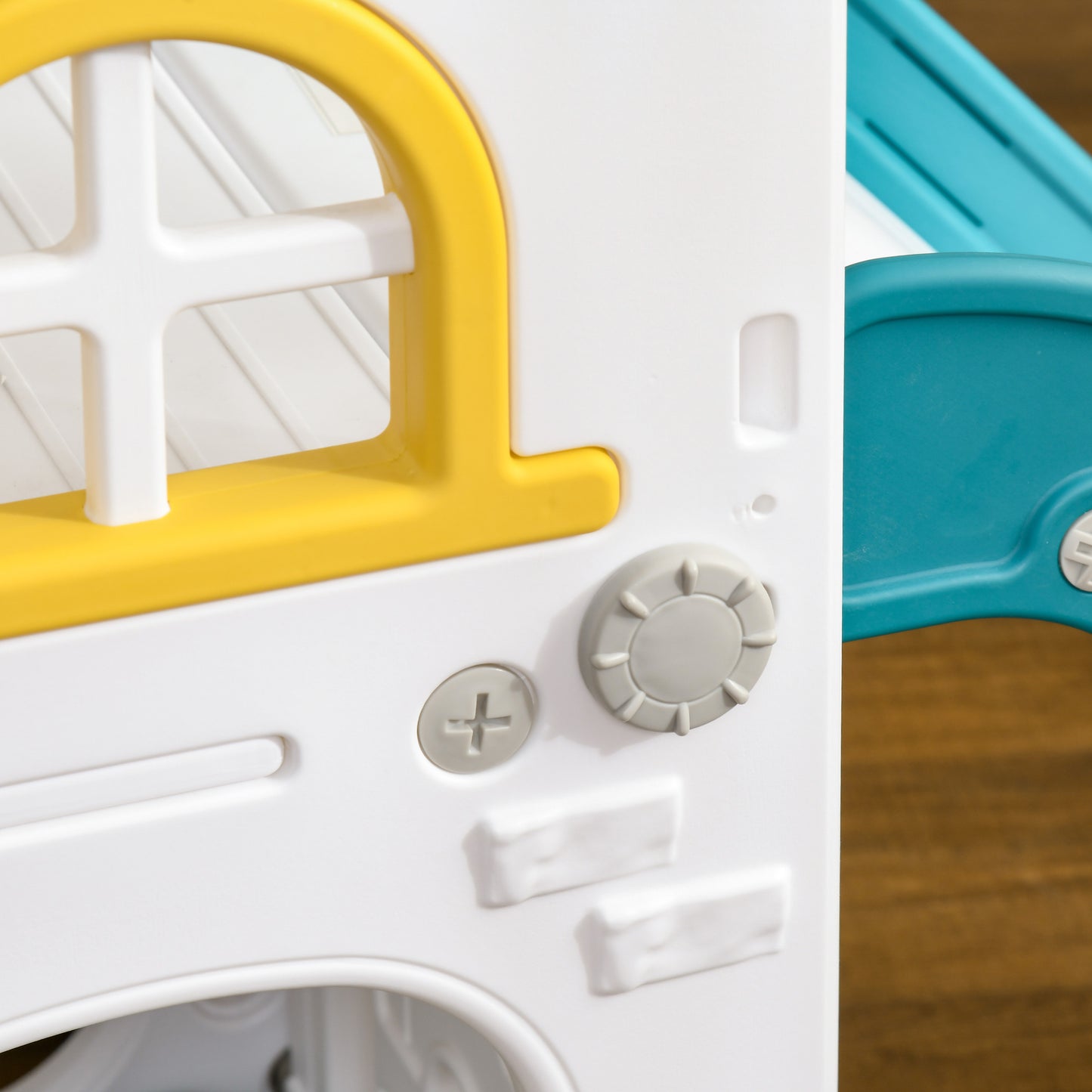 4 in 1 Kids Slide for Indoor Use, for Toddlers 1-3 Years, Yellow