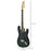 SPORTNOW 6 String Electric Guitar, Right Handed, with 20w Amp, Digital Tuner, Spare Strings, Picks, Shoulder Strap, and Case Bag, Black Green