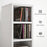 204 CD Storage Tower Tall Bookcase Bookshelf with 12 Cubes White