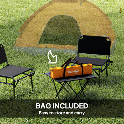 Camping Tent for 2 Person Dome Tent w/ Storage Pocket Orange