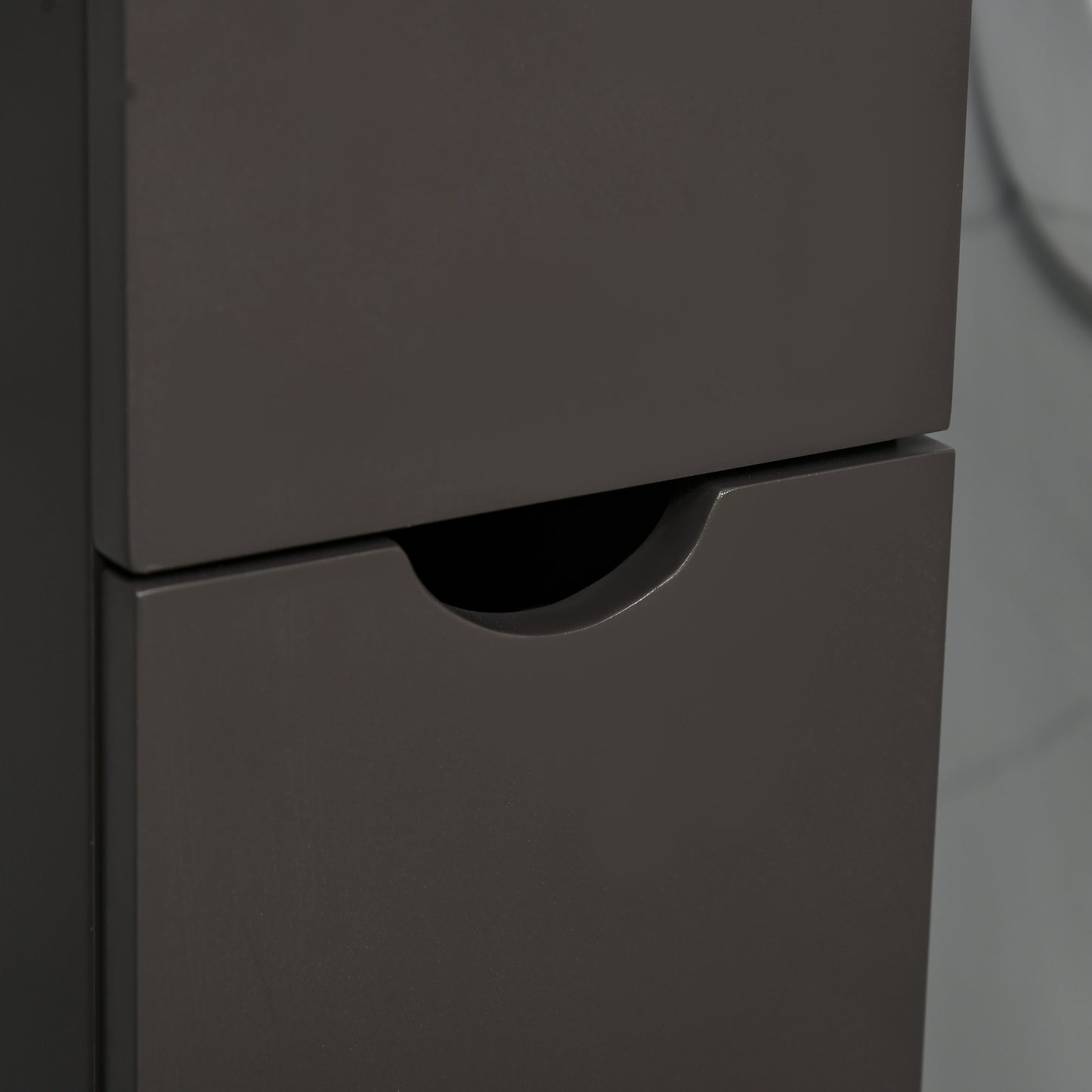 Tall Bathroom Storage Cabinet with Shelf and Drawers, Brown