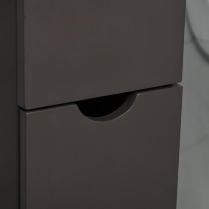 Tall Bathroom Storage Cabinet with Shelf and Drawers, Brown