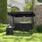 Waterproof Garden Swing Canopy Replacement 3 Seater, Black