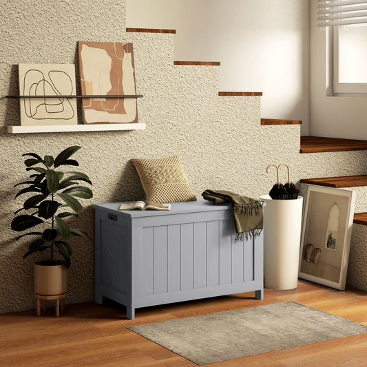 Storage Chest with 2 Safety Hinges, Storage Bench for Living Room