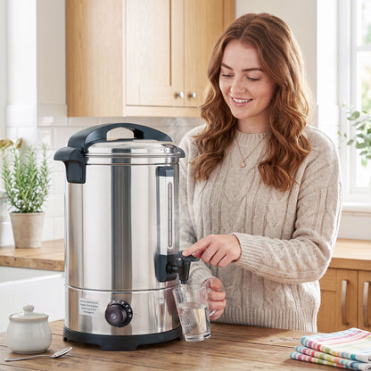 13L Catering Urn, 2500W Stainless Steel Tea Urn with Keep Warm