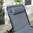 2 Pcs Folding Sun Lounger Beach Chaise Chair Garden Cot Camping Recliner with 4 Position Adjustable Grey