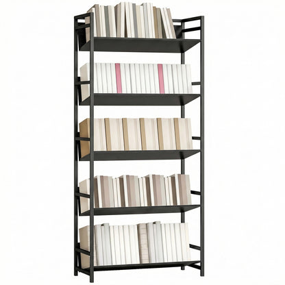 Bookshelf Anti-Slip Design 5-Tier Black