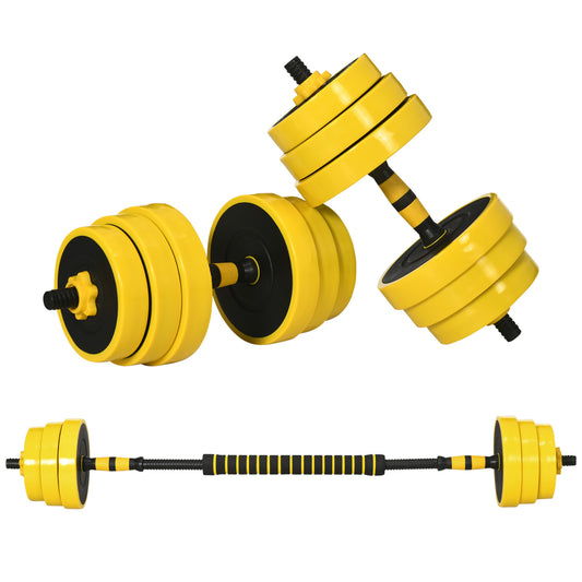 30KG Barbell & Dumbbell Set Fitness Exercise Home Gym Plate Bar Clamp Rod