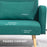 Convertible Sofa Bed Settee with Cushions, Adjustable Backrest, Green