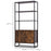 Storage Cabinet with 3 Open Shelves Cupboard Freestanding Tall Organizer Multifunctional Rack for Livingroom Bedroom Kitchen Rustic Brown