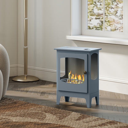 Freestanding Bioethanol Fireplace Ethanol Fireplace Stove, Grey