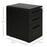 Fully Assembled 3-Drawer Mobile File Cabinet Lockable All-Metal Rolling Vertical File Cabinet Black