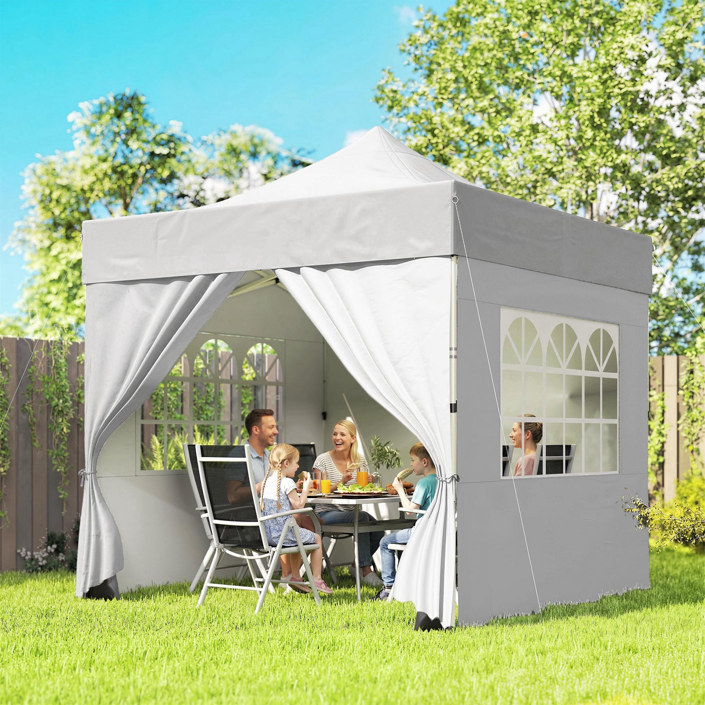 3 x 3 m Heavy Duty Pop Up Gazebo with Sides, UPF50+ Marquee Gazebo