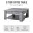 2 Tier Wood Coffee Table Side Table Bottom Storage Shelf Simple Modern Living Room Grey Wood Grain