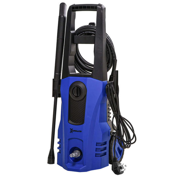 DURHAND High Pressure Washer, 150 Bar Pressure, 510 L/h Flow, 1800W, High-Performance Portable Power Jet Wash Cleaner, Blue