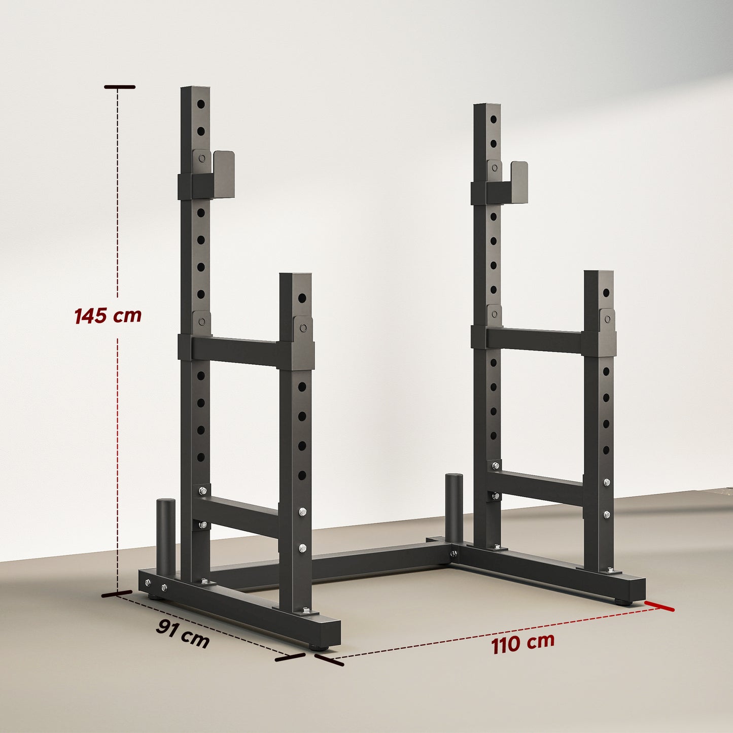 Adjustable Squat Rack, Barbell Rack Stand, Max Load 300kg