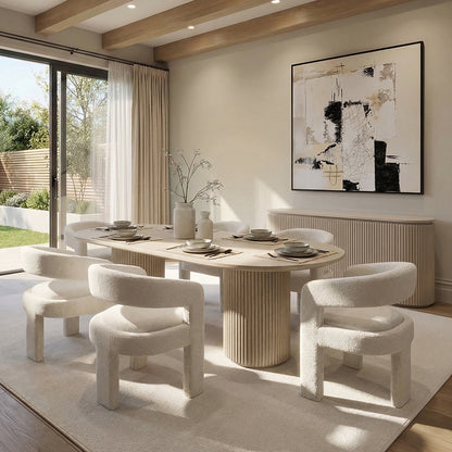 Santini Dining Chair – Ivory Borg
