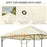 3 x 3 m Garden Metal Gazebo for Party and BBQ w/ Water-resistant PE Canopy Top, Cream