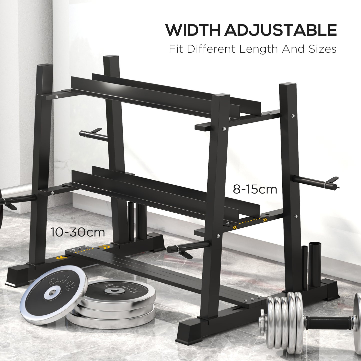 3-Tier Dumbbell Rack for Dumbbells, Kettlebells&Plates (Rack Only)