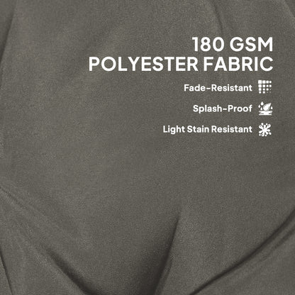 Set of 4 Garden Chair Cushions, Outdoor Seat Pads, Light Grey