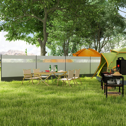 Camping Windbreaks with Clear Windows, 725 x 140cm, Grey