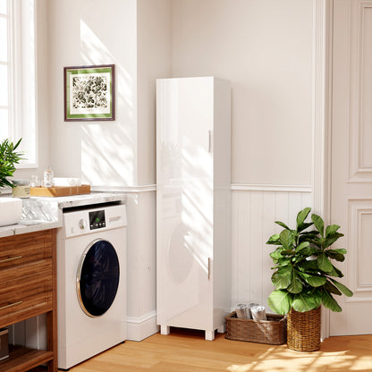 Tall Storage Cabinet with Adjustable Shelves and Double Doors