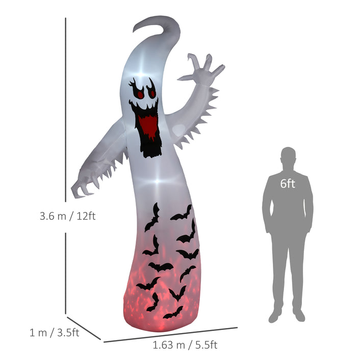 11.8FT Halloween Inflatable Spooky Ghost, Blow Up Garden Decoration