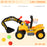 Kids 4-in-1 HDPE Excavator Ride On Truck Yellow/Black