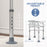 Aluminium Shower Stool for Elderly Disabled Non-Slip Bath Stool Grey